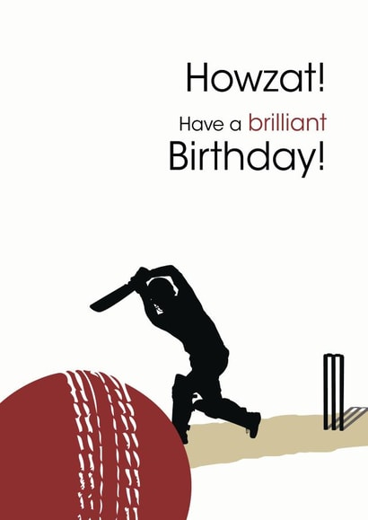 Howzat! Cricket Card created by Jackie Ponwaye Design