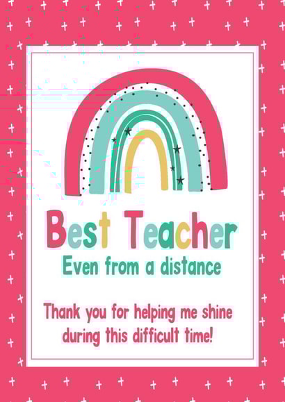 best teacher Thank You Card 41112 created by Rachel J Designs