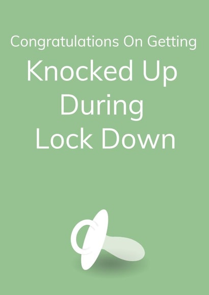 knocked lockdown Pregnancy Card 37648 created by Sachy Cards