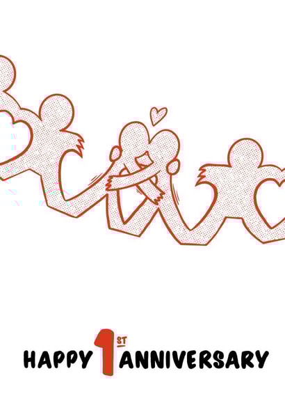 adult illustration Anniversary Card 13422 created by Colossal Studio