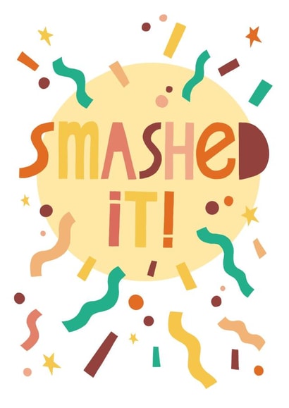 Smashed it success Congratulations Card 19281 created by Pru Close