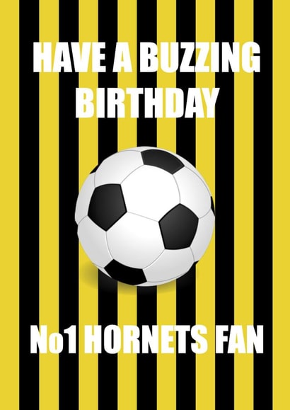 Watford Football Birthday Card 19139 created by Butlin Designs