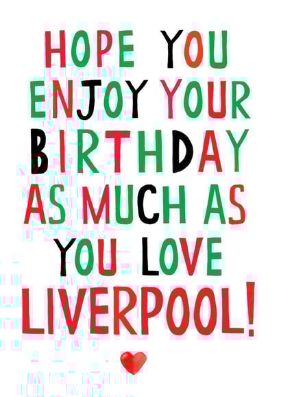 liverpool football Birthday Card 17691 created by Earlybird