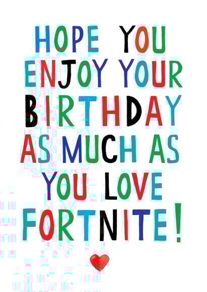 fortnite gamer Birthday Card 17693 created by Earlybird