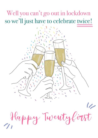 prosecco party Birthday Card 39270 created by Emma Keight