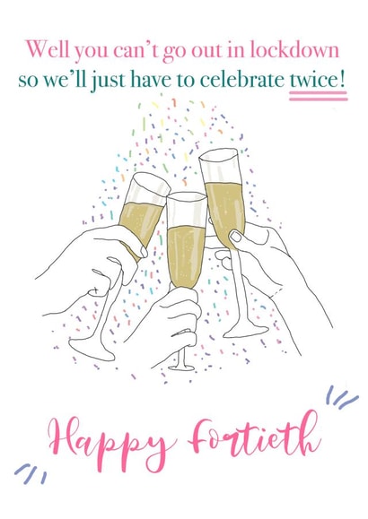 Let's celebrate twice 40th birthday card created by Emma Keight