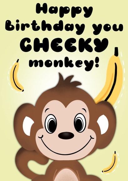 Cheeky Monkey Birthday Card created by Paper Wishes Co