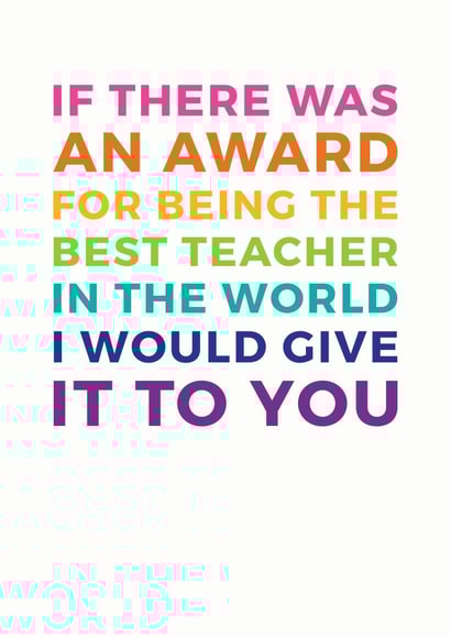 rainbow award Thank You Card 10631 created by Studio 9