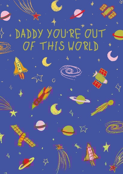 daddy space Birthday Card 18975 created by Fran Butler