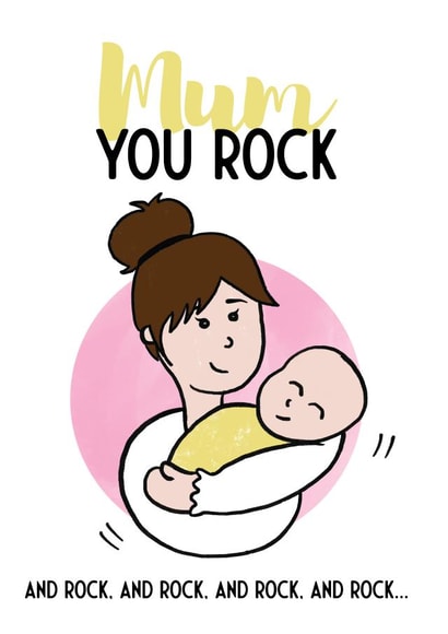 Mum you rock and rock...card created by Bev O'Connor || @oconnordesign