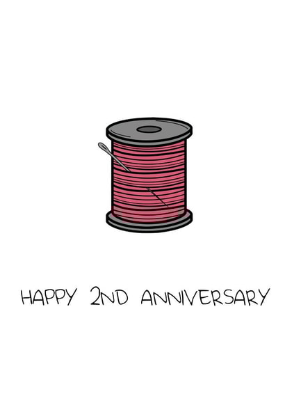 2nd cotton Anniversary Card 19247 created by ifandwhenprints
