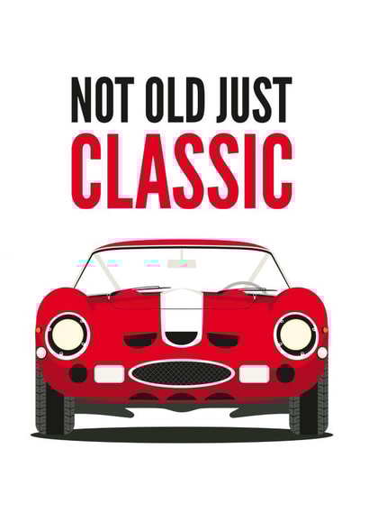 Ferrari GTO Birthday Card for Him created by Diva Doodle Designs