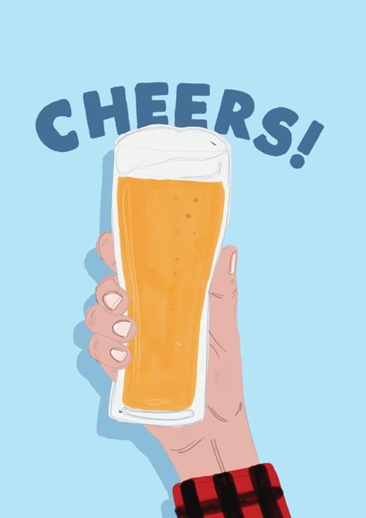 Cheers Pint Birthday Card 15567 created by JOLLY AWESOME