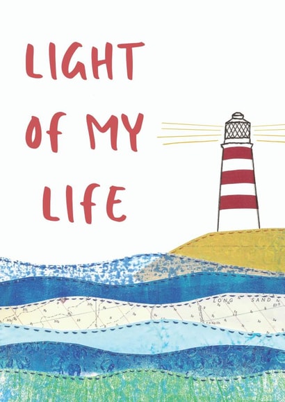 Light of my life Lighthouse Nautical Card created by NaviStitch