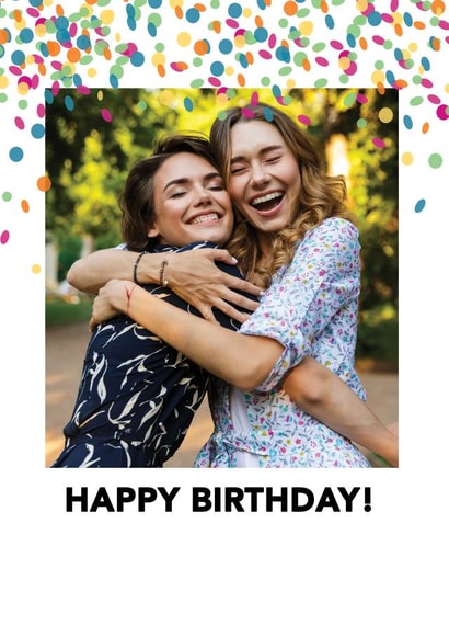 Personalised birthday photo card created by thortful Designs