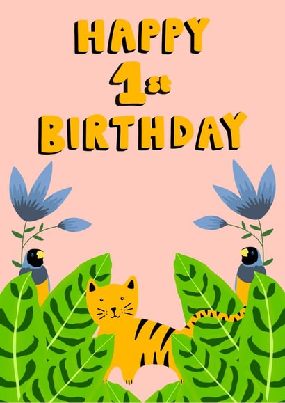 tiger jungle Birthday Card 14293 created by Sara Baker
