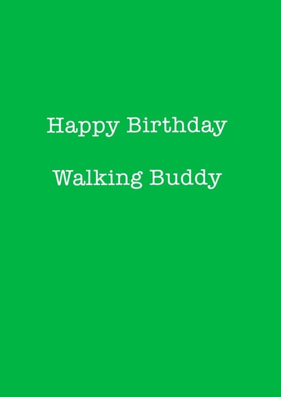 walking buddy Birthday Card 13457 created by Running Cards UK
