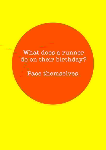 runner running Card 36800 created by Running Cards UK