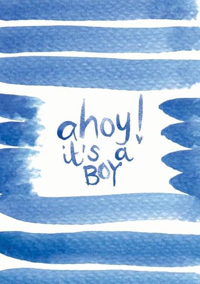 ahoy it's a boy New Baby Card 19106 created by Miss Magpie Fashion Spy