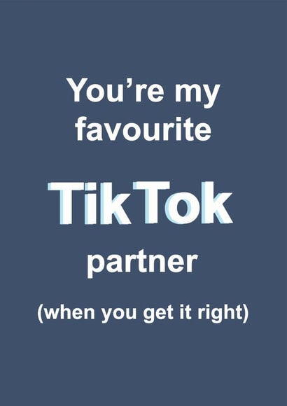 favourite tiktok Birthday Card 16336 created by Mo&Co