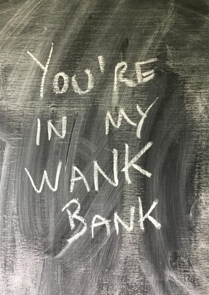 wank bank Anniversary Card 15110 created by Hot Balloon Art