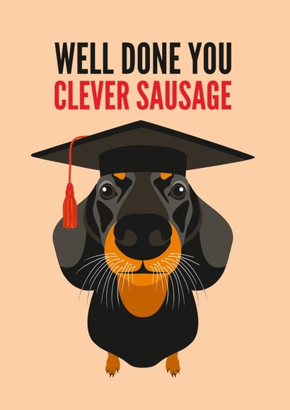 Exam Sausage Graduation Card 16815 created by Diva Doodle Designs