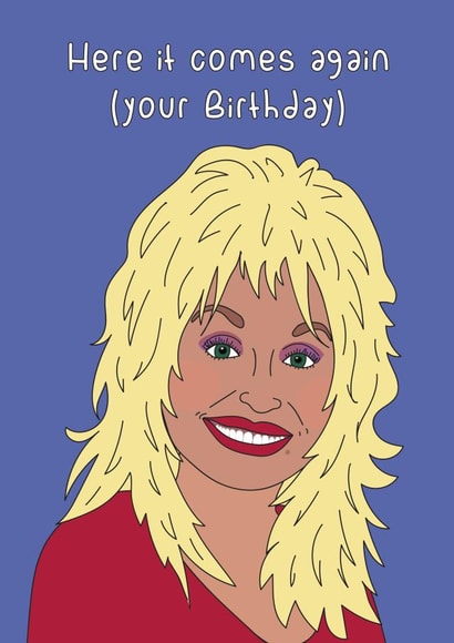 Dolly Parton Dolly Birthday Card 14320 created by Dottie Mottie