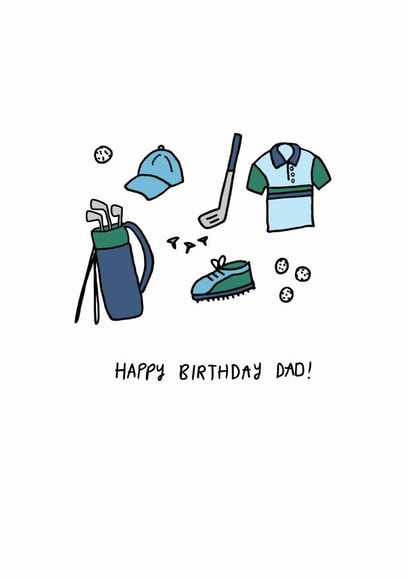 golf dad Birthday Card 18627 created by Jessica Woodhouse