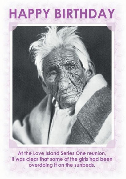 Love Island Birthday Card 15656 created by Kelly Hunt Designs