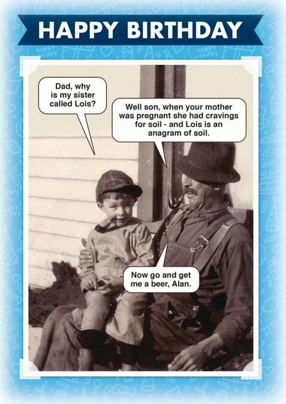 Anal Sex anagram card funny as f*ck created by Kelly Hunt Designs