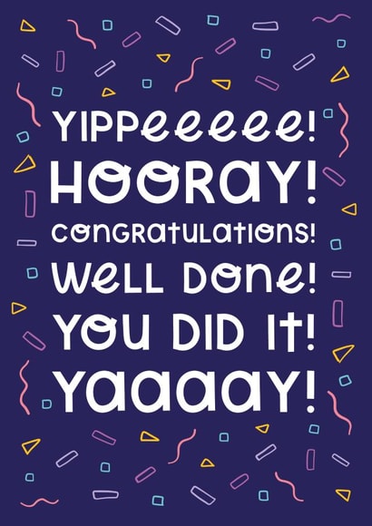 You did it celebration card created by Joanne Hawker