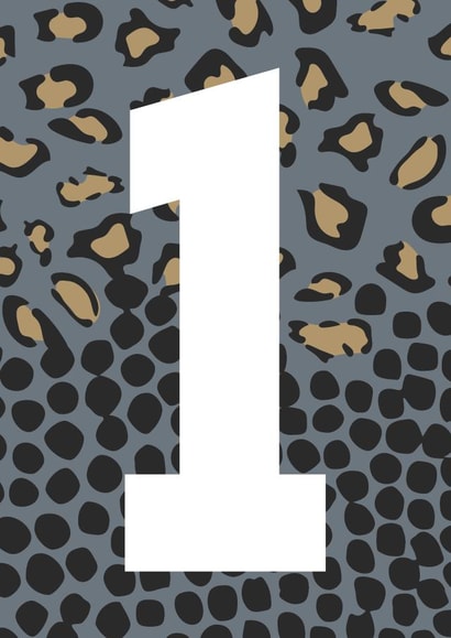 leopard print number one Card 33335 created by AK Designs