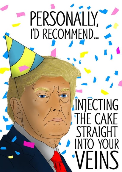 Trump themed birthday card created by NotNiceThings