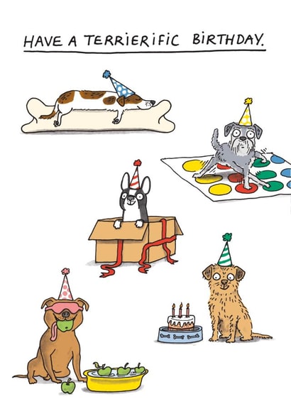 dog dogs Birthday Card 9575 created by Cardinky