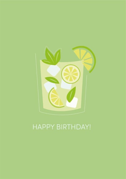 mojito gin Birthday Card 17555 created by PROJECT PRINT.