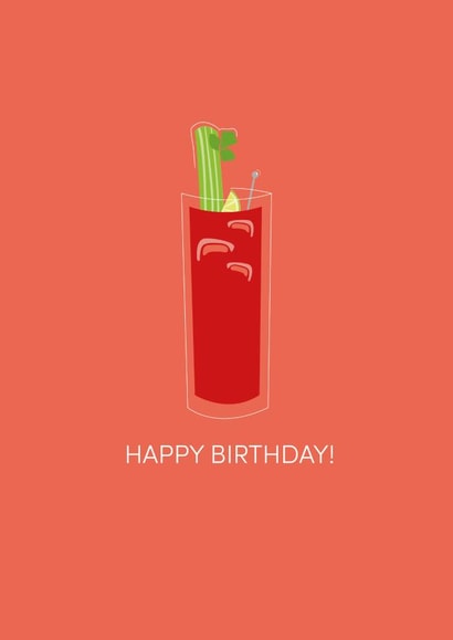 bloody mary drink Birthday Card 17556 created by PROJECT PRINT.