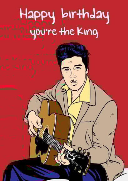 Elvis birthday greeting card created by Graham Sanders