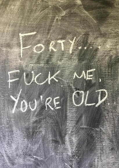 40 40th Birthday Card 15112 created by Hot Balloon Art