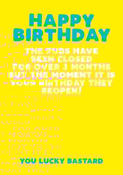 pubs reopen Birthday Card 30608 created by Filthy Sentiments