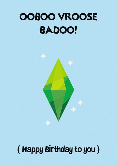 Funny Birthday Card - The Sims - Computer Game created by Rishi