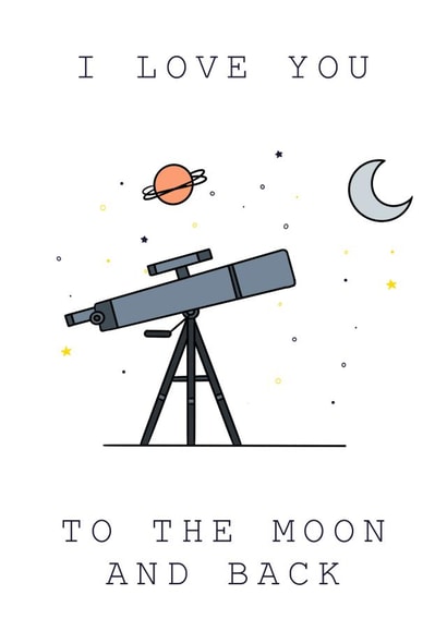 moon and back anniversary card Card 44140 created by Designed by Henry