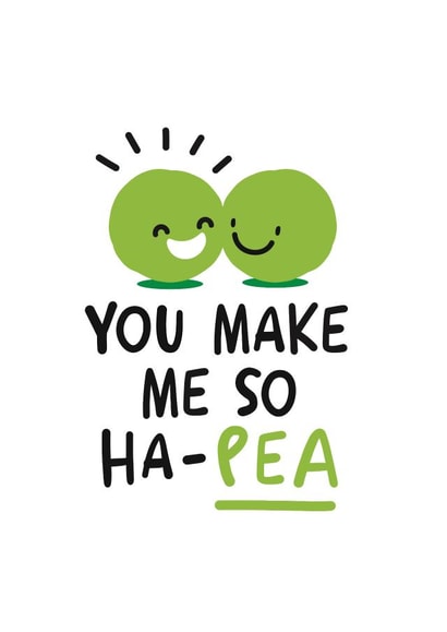 happy pea Love & Friendship Card 4702 created by Conor Rawson