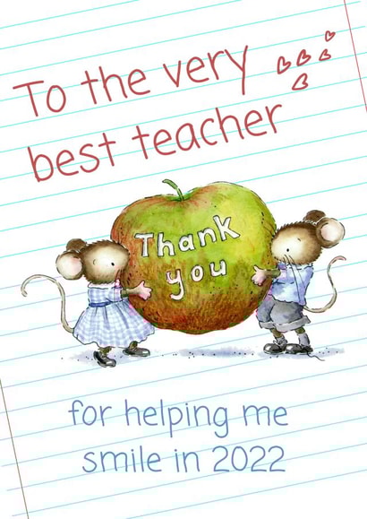 Thank you teacher Apple card created by Kate Garrett