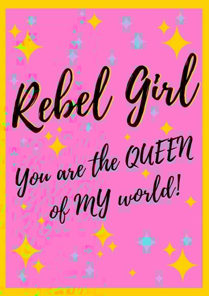 rebel girl Birthday Card 17550 created by Emma Blue