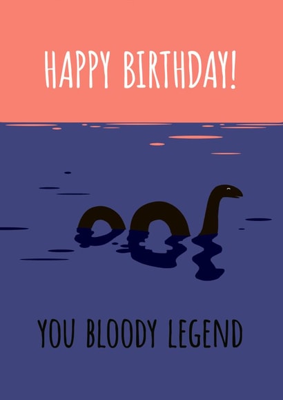 legend loch Birthday Card 16111 created by Fly high art