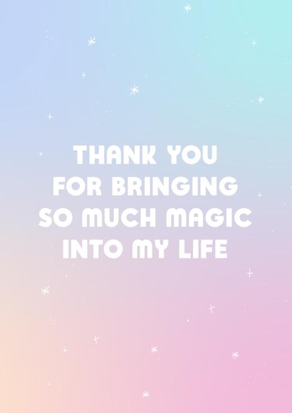 magic friendship Thank You Card 2215 created by Charly Clements