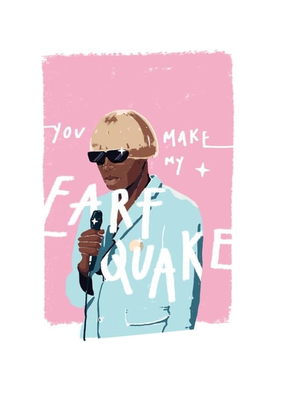 earthquake tyler the creator Love & Friendship Card 16286 created by The Sam Studio