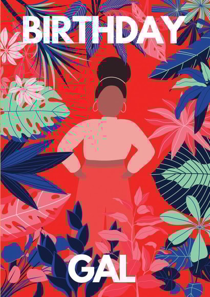 girl plants Birthday Card 19336 created by Nina Bombina