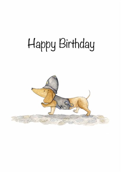 Happy Birthday for a significant other - Sausage dog created by Illustrator Amanda