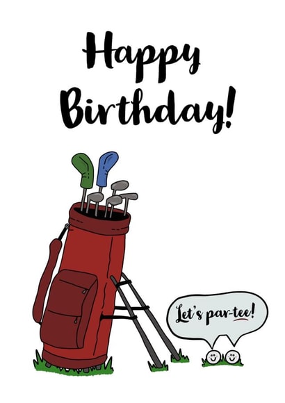 Let's par-tee birthday card created by Meg Makes It